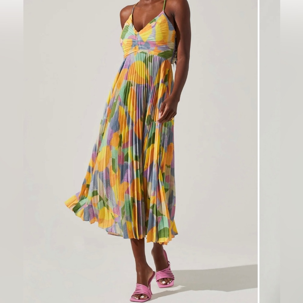 Astr Label Blythe Floral Plisse Dress - used